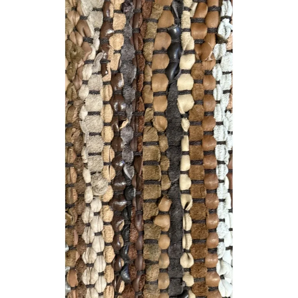 Tucson Leather Table Runner - Larry Traverso - 13 X 45 - Recycled Leather